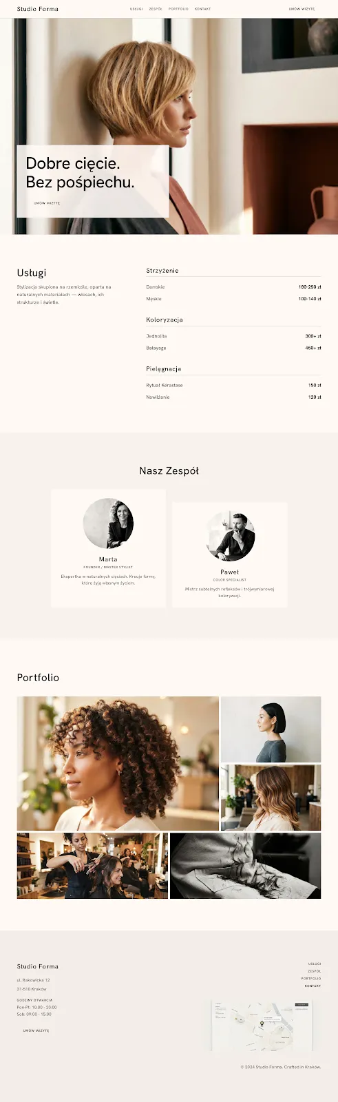 Studio Forma, Salon fryzjerski